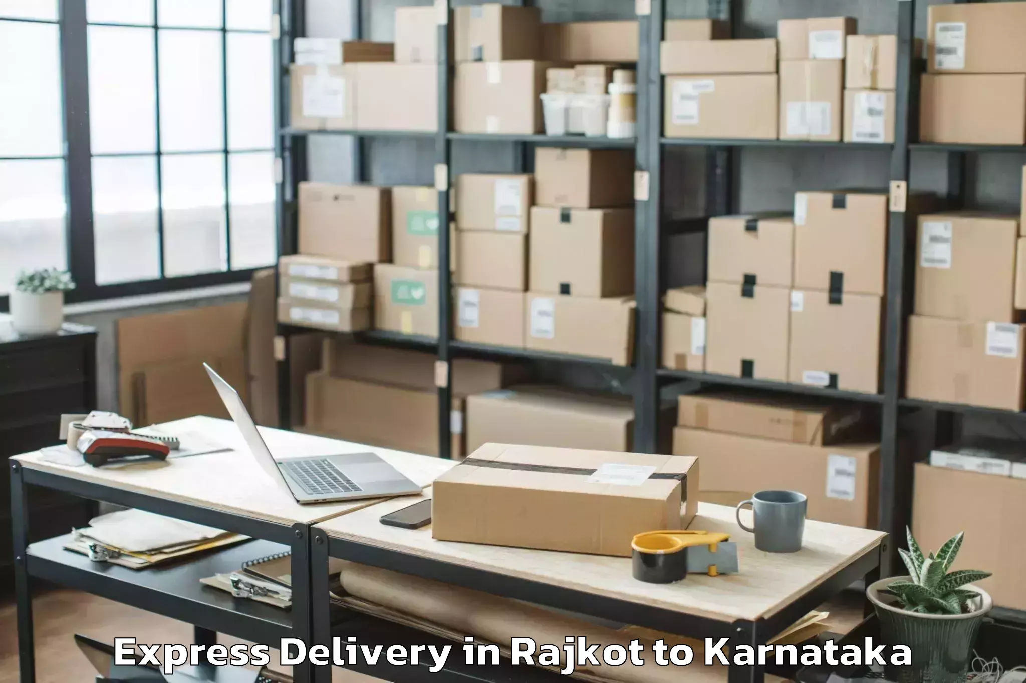 Top Rajkot to Heggadadevankote Hd Kote Express Delivery Available